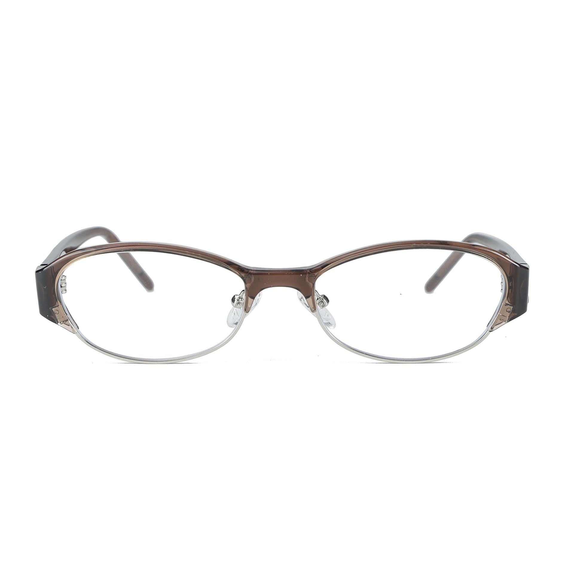 Lyssa Transparent Brownish Silver silmälasikehykset