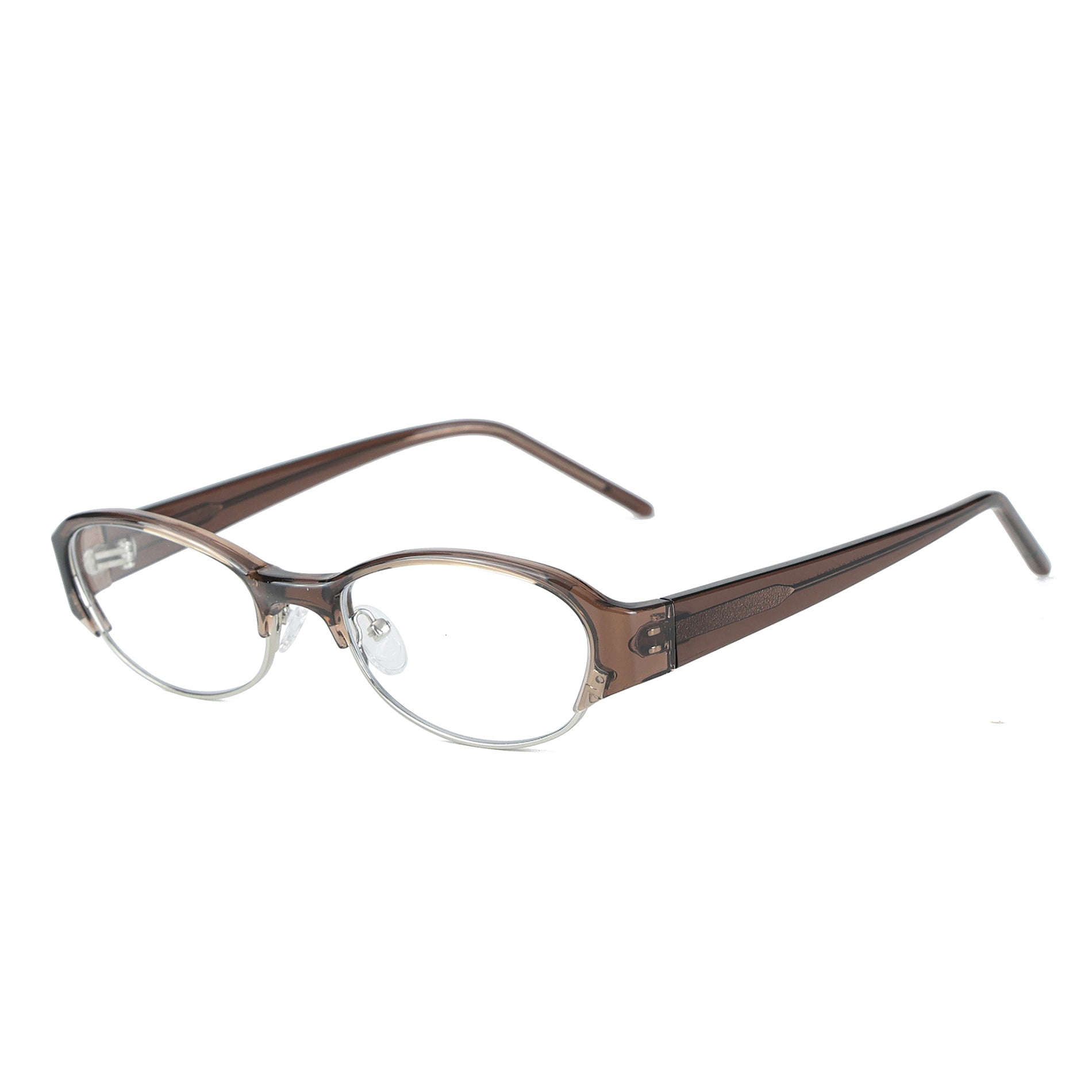 Lyssa Transparent Brownish Silver silmälasikehykset