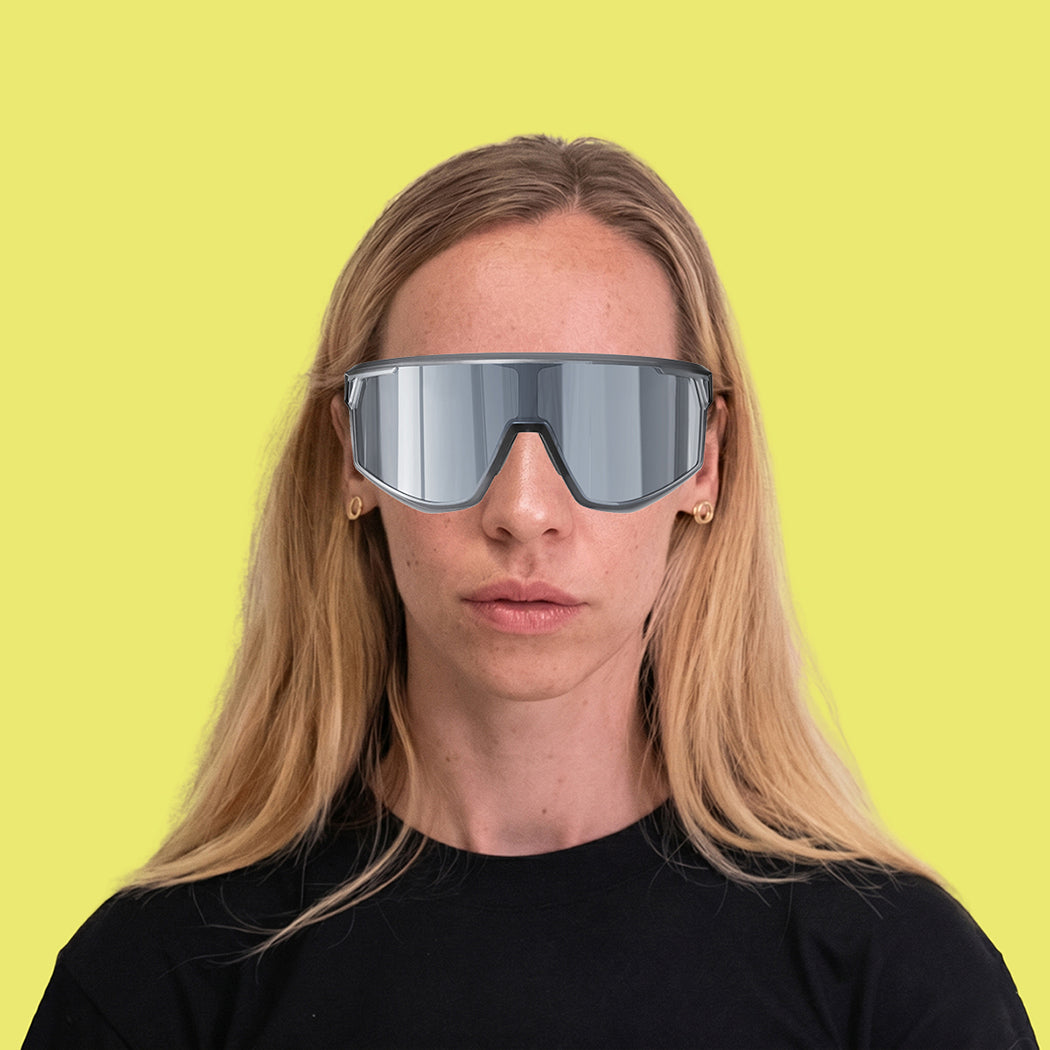 Ull Transparent Gray Silver urheilulasit